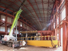 Монтаж трехтележечного крана WERKER г/п 50/25+25 т 