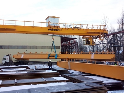 Краны мостовые г/п 15 и г/п 20 т. изготовлены и поставлены на крупную металлобазу Санкт-Петербурга